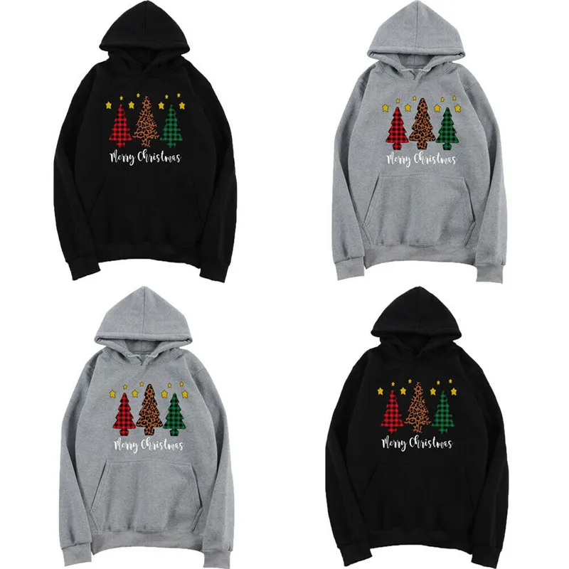 

Women's Hoodies Sweatshirt XMAS Christmas Tree print Sweatshirts Winter Pullover Casual Hoodies sweatshirts
