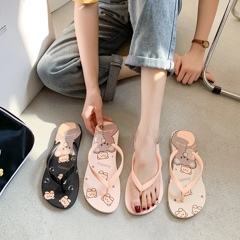 

Shoes Rubber Flip Flops Slippers Flat Platform Lady Summer Clogs Woman Slides Fashion Hawaiian Girl Beach Luxury PVC Rome PU