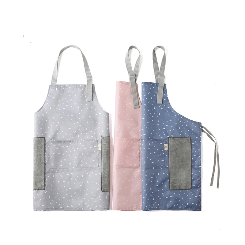 

Wipe hands Korean fashion apron kitchen sleeveless waterproof and oil-proof adult home overalls couple waist gown