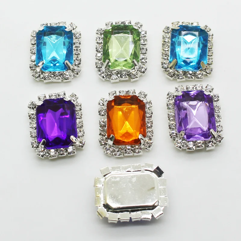 

Alloy Crystal Jewelry Decorative Button Shiny 10 pcs Temperament wild party wedding gift creative production crafts Multicolor