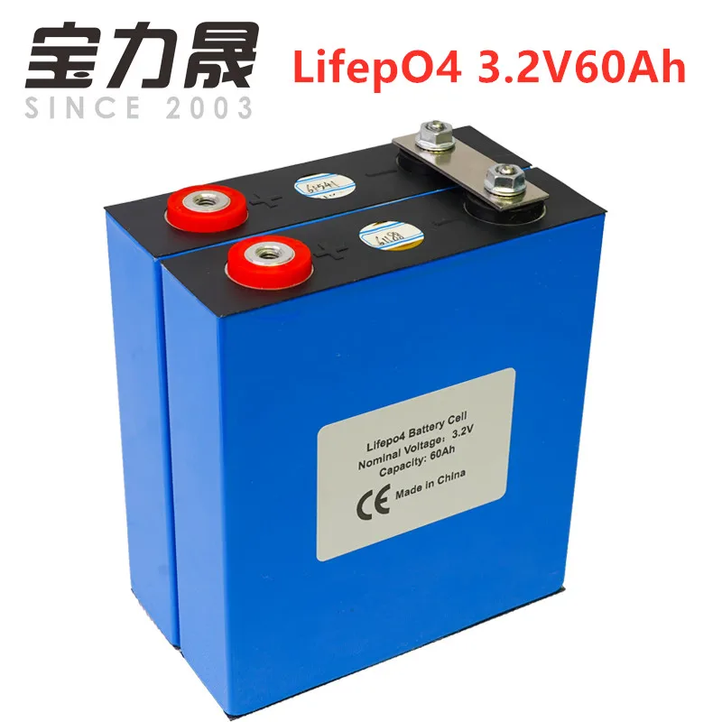 Новый 1 шт. 3 2 В 60Ah 55AH 50AH lifepo4 аккумулятор 3000 цикл 12V60AH EV RV Ремонтный комплект
