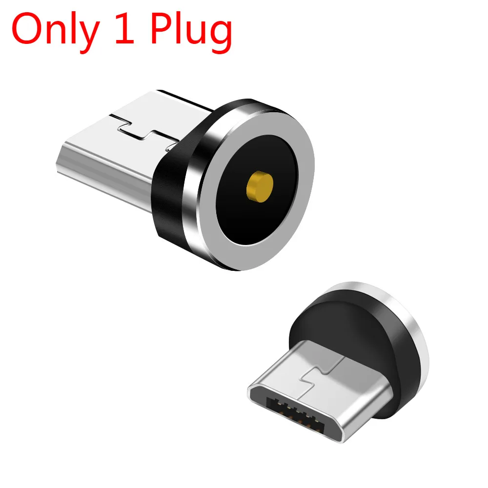 Круглый Магнитный кабель для подключения к сети Тип C Micro USB C 8 pin Вилки Быстрая Зарядка адаптер телефонный кабель Microusb Тип-C магнит Зарядное устройство штепсельной вилки - Тип штекера: Micro USB Plug