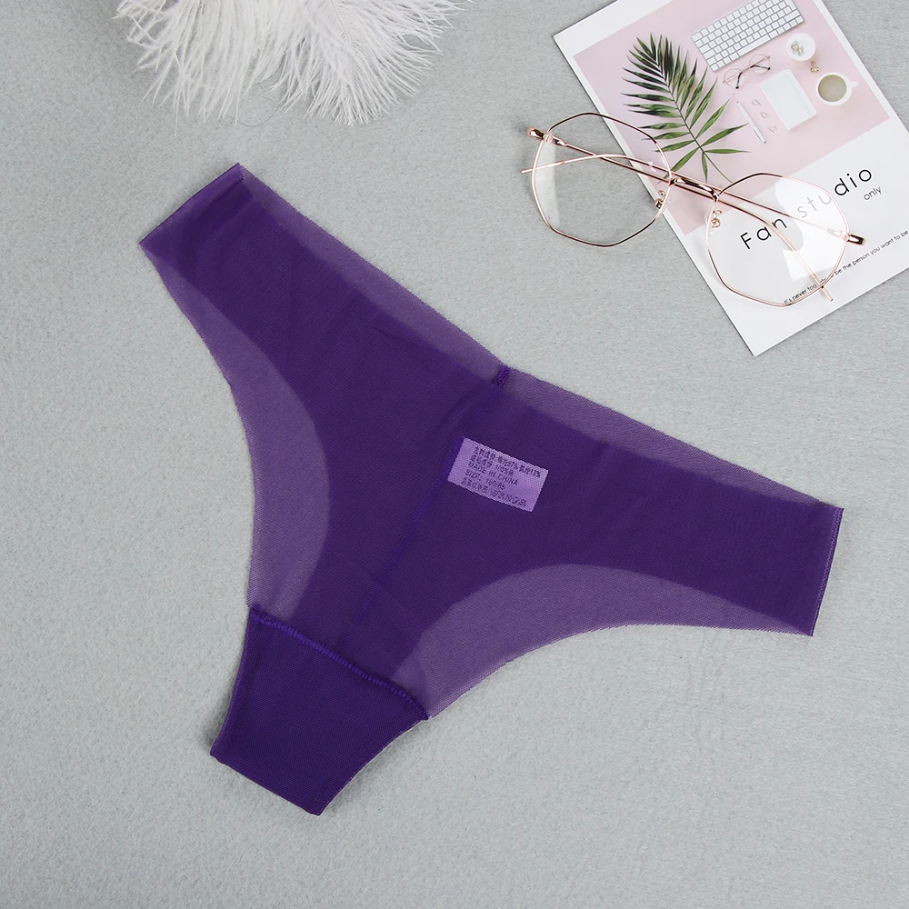 purple EIE, модные волнистые Бесшовные женские трусики, ультратонкое женское нижнее белье, нижнее белье, дышащие трусы с низкой посадкой, Прямая поставка - Цвет: purple