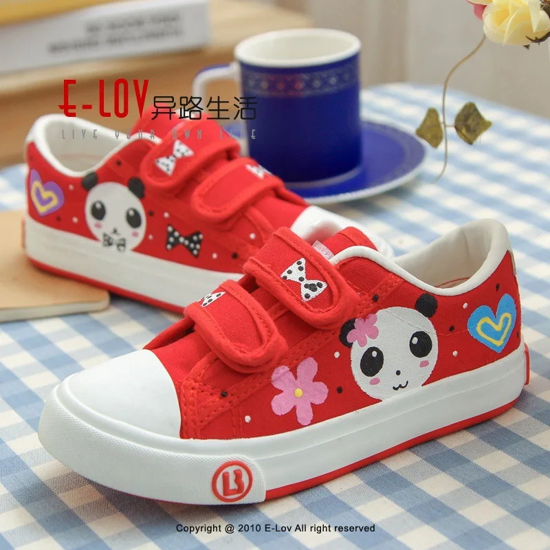 Парусиновая обувь для мальчиков и девочек Расписанные вручную Мультфильмы