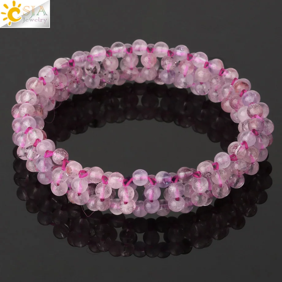 Браслет из натурального камня CSJA энергетический рейки чакры баланс исцеление 4