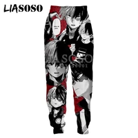 liasoso japan anime boku no my hero academia comic sweat pants casual 3d print unisex sweatpants joggers hip hop baggy pants big