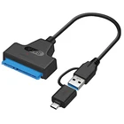UTHAI T25 USB 3.0 USB C к SATA Easy Drive кабель USB Type-C 2-в-1 2,4-дюймовый кабель для жесткого диска передачи данных 20 см