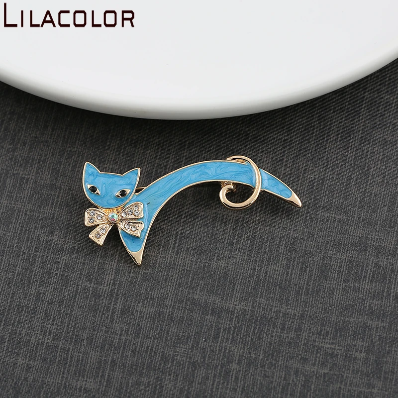 Lilacolor с кристаллами и бантом Обувь синим котом художественное творчество Броши