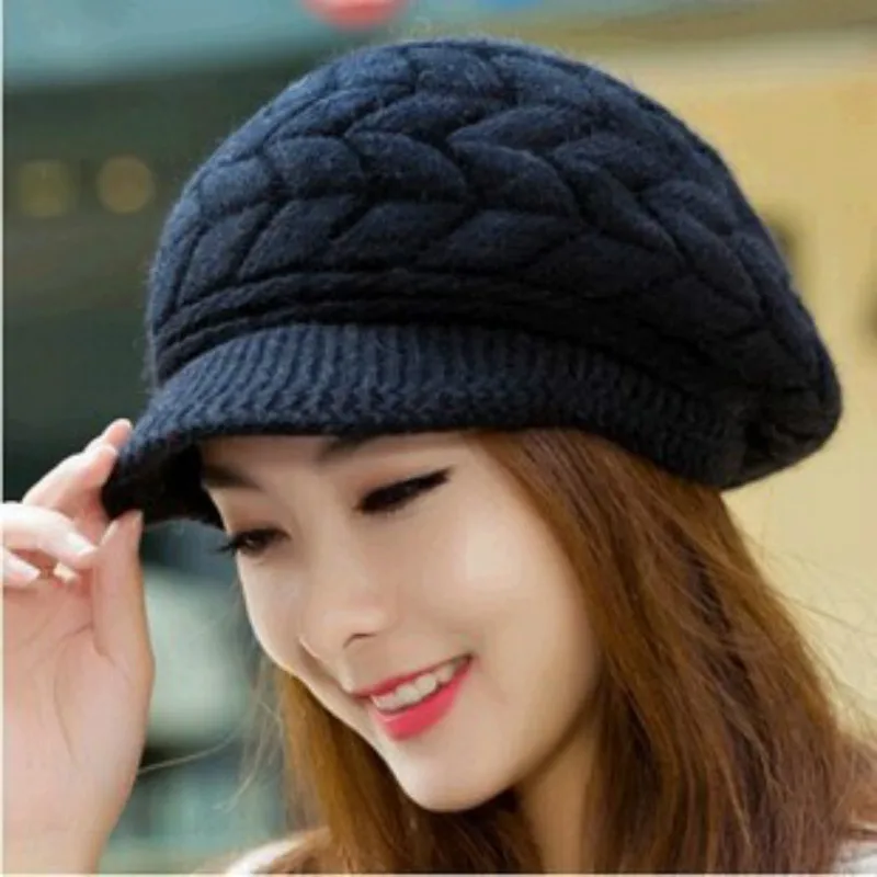 

Knitted Hat Women Winter Hats for Women Ladies Beanie Girls Skullies CAPS Bonnet Femme SnapBack Warm Wool Hat Sombrero Mujer