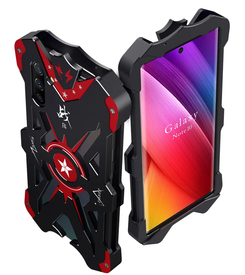 

Luxury Original Zimon Metal Aluminum Shockproof Punk Special Design Protection Case Shell For Samsung Galaxy Note 10 Note 10 Pro