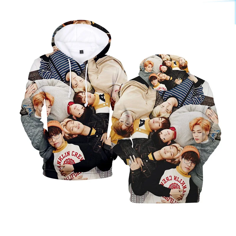 Харадзюку уличная одежда 3D Kpop Толстовка толстовки пуловеры женские/мужские топы