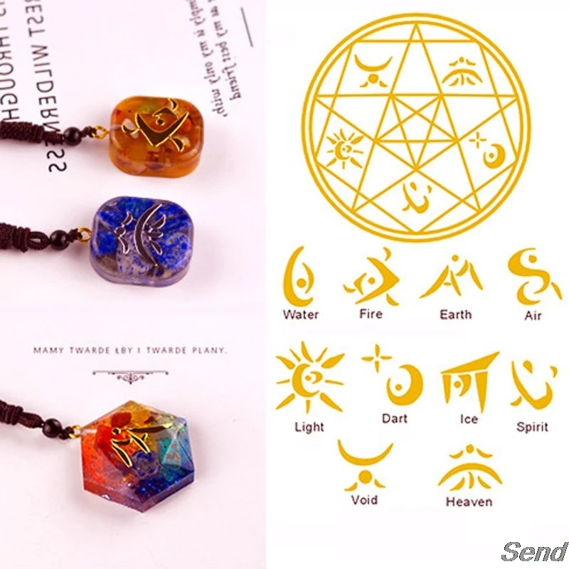 20 шт. священные геометрические медные оргонитовые наклейки цветы дерево жизни