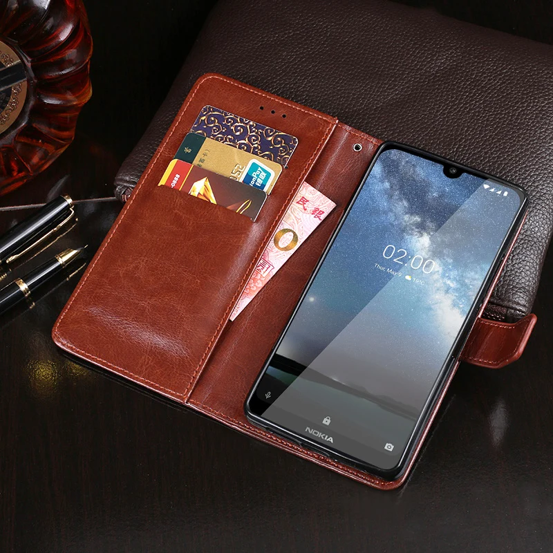 Чехол-бумажник для Nokia 2 кожаный чехол-книжка с подставкой чехлы аксессуары |