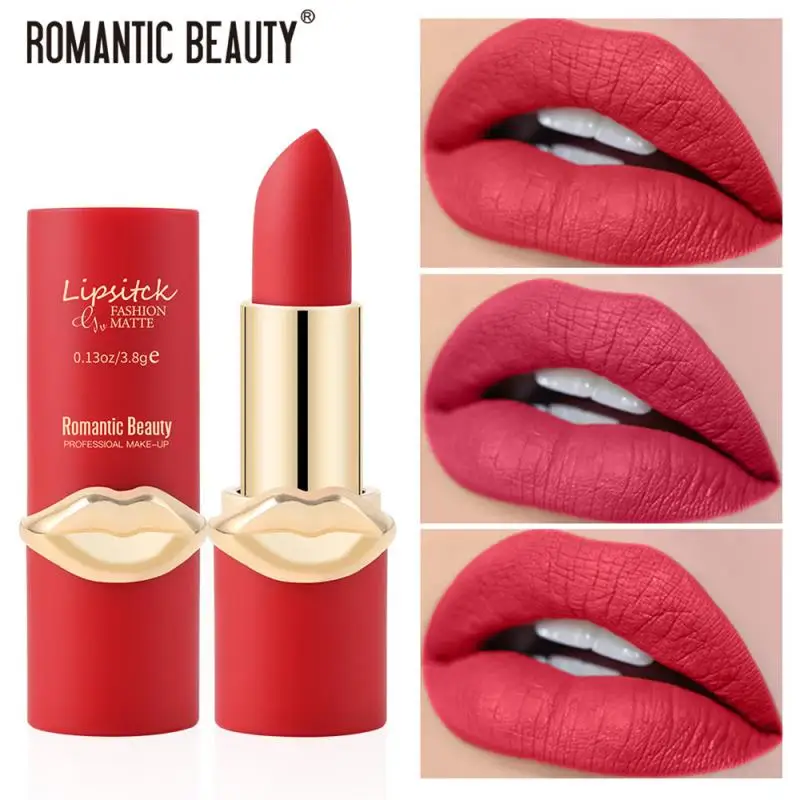 

6 Colors Waterproof Matte Lipstick LNude Velvet Lip gloss ong-lasting Lip tint Makeup red sexy non-stick cup Lipstick Makeup