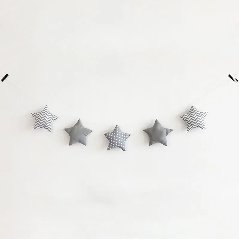 grey stripe 150 см, украшение для детской комнаты, настенные подвески, декоративное украшение, звезда, мягкие игрушки, детские подарки, вечерние, рождественские украшения - Цвет: grey stripe