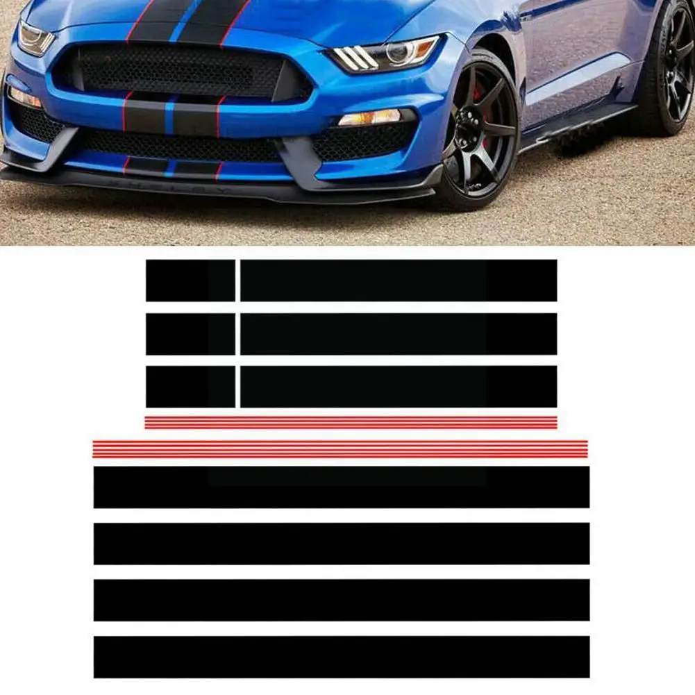 

Автомобильная наклейка s кузова наклейки полосы Автомобильная Боковая дверь кузов наклейка аксессуары Автомобильный капот заднего вида го...