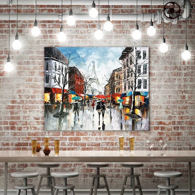 Картина по номерам художественная ручная нарисованная красочная городская
