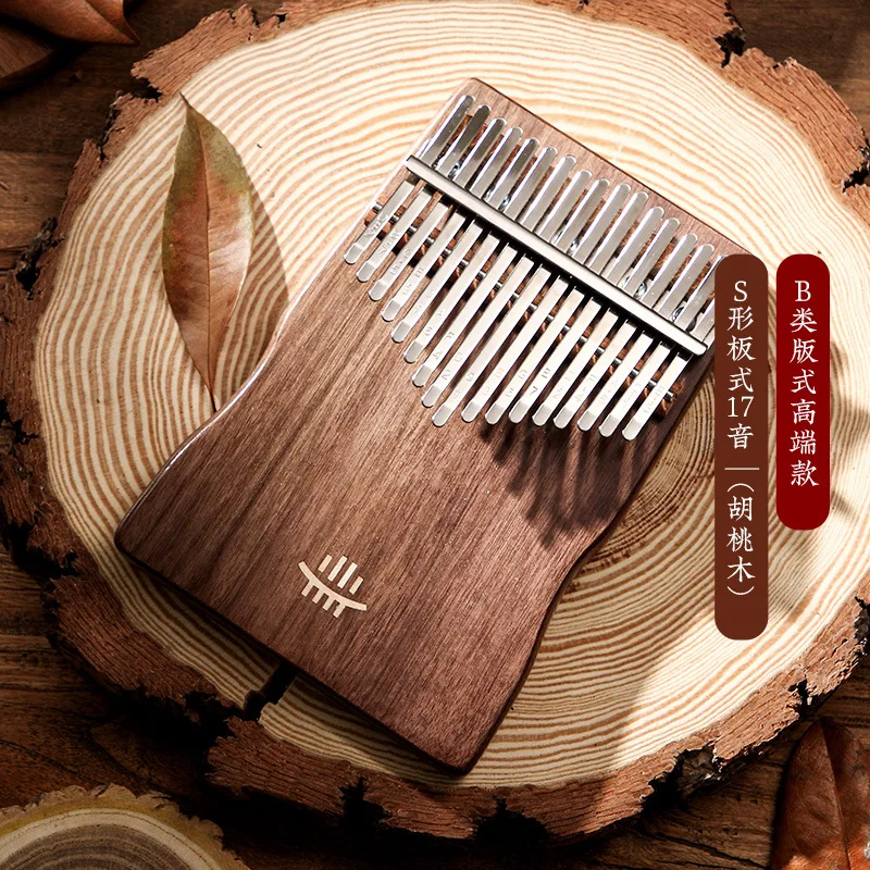 

Hluru Kalimba 17 Key Instrument Thumb Piano Solid Wood Plate Board Professional Kalimba mbira Rosewood Musical for beginner