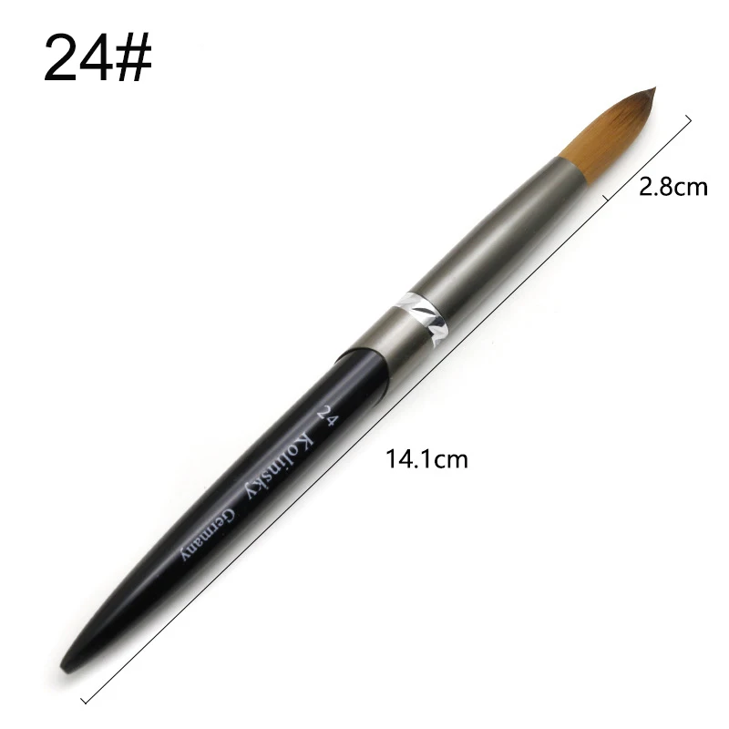 

2020 Pure Kolinsky Round Sharp Nail Tool Metal Handle 10#12#14#16#18#20#22#24 Professional Painting Nail Acrylic Brush