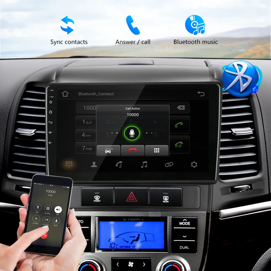 Jansite " RDS 4G Wifi автомобильное радио для hyundai Santa Fe 2006-2012 Авторадио сенсорный экран для Android зеркало GPS-link плеер с рамкой