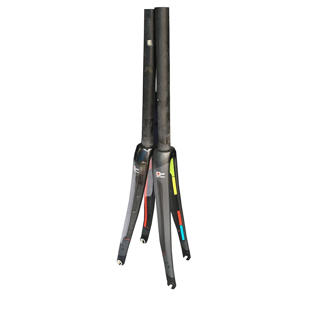 Полностью Карбоновая вилка T800 для дорожного велосипеда задняя фара 1-1/8 700c