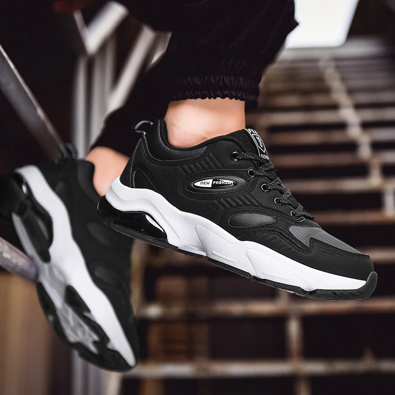 Мужская Нескользящая амортизирующая теннисная обувь на толстой подошве для