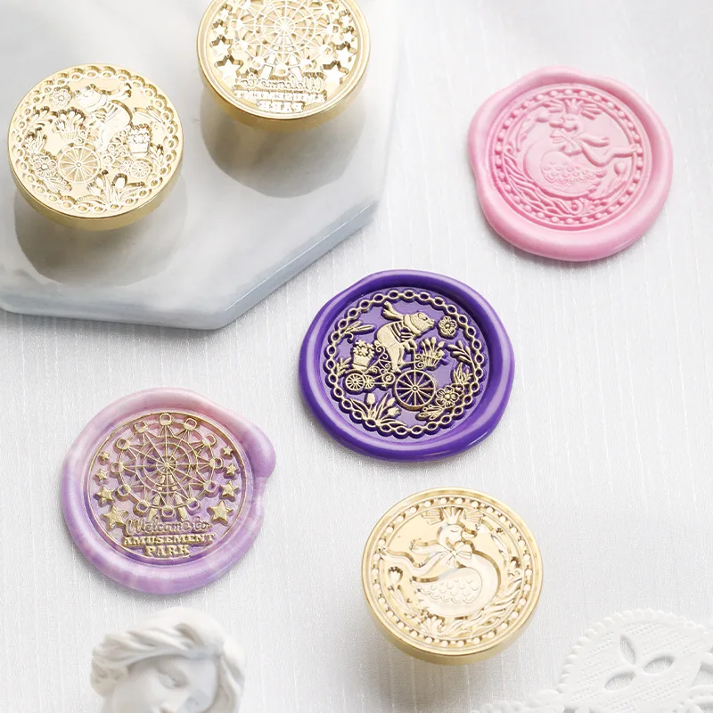 Металлическая уплотнительная головка Snow Deer в стиле ретро воск для скрапбукинга