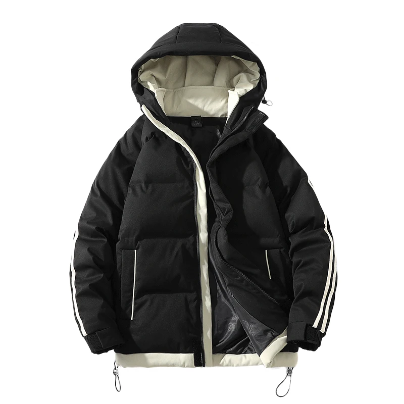 Oversize 2021 Winter New Casual Men's Cotton-Padded Jacket Warm Windproof Hooded Parkas Cold Autumn Outwear Thick Coat Clothing