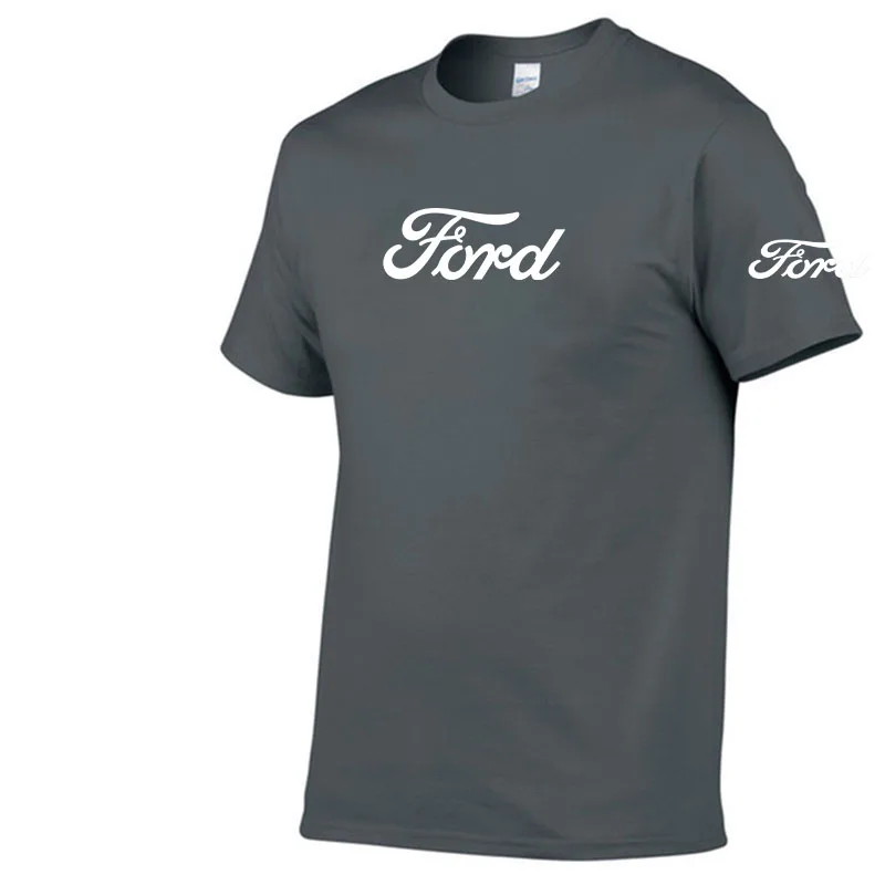 

2021 new ford car t-short sleeve 100% cotton shirt men's clothing spring summer men's shirts fashion high street leisure short