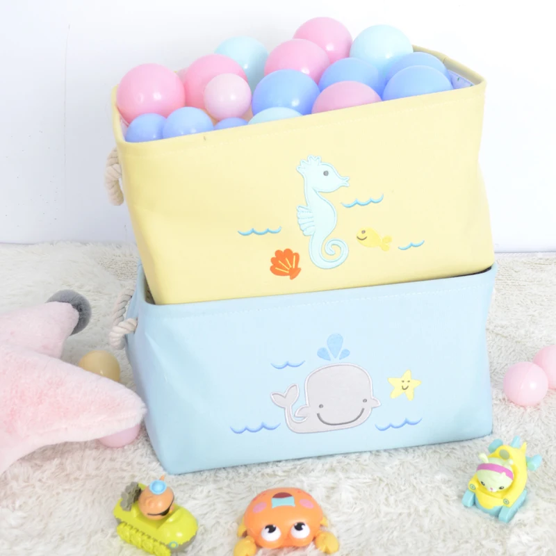 

2022 новая складная корзина для грязной одежды, корзина для хранения в океаническом стиле для детей и домашних животных, корзина для игрушек, ...