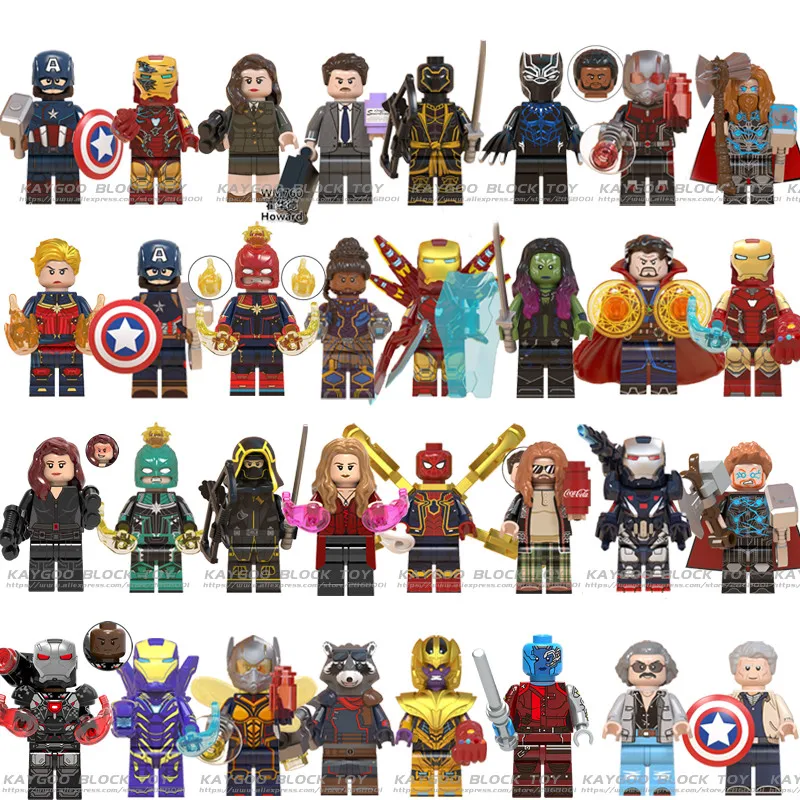 32 шт. Marvel Мстители 4 Супер Герои Legoings конечная игра Железный человек Капитан