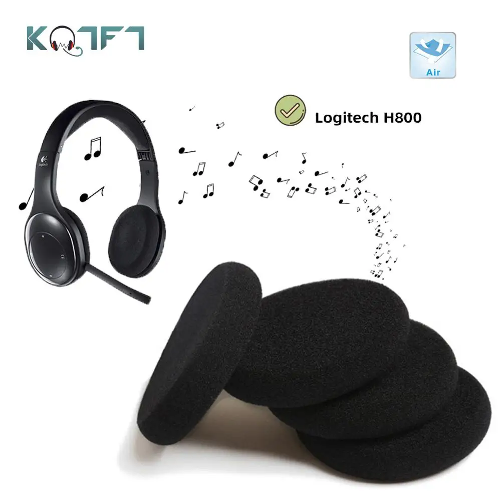 Сменные накладки на наушники KQTFT из мягкой пены для Logitech H800, накладки на кончик губки гарнитуры