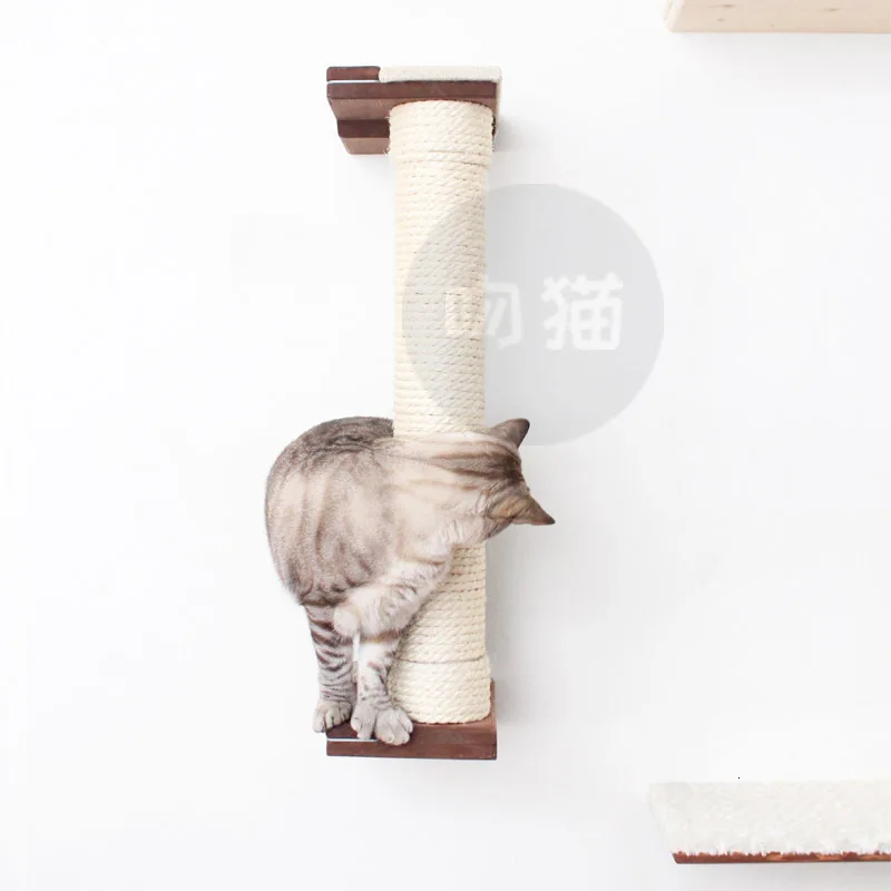 Настенное крепление для кошек скребок котенок скалолазание Когтеточка из сизаля