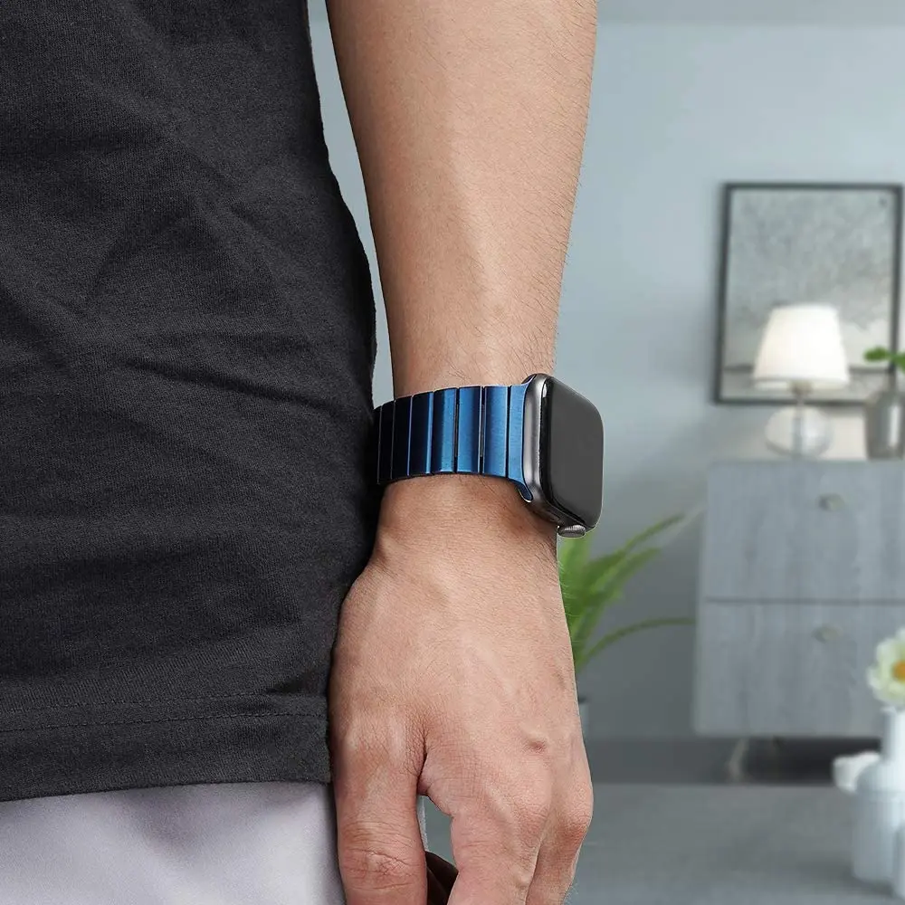 Ремешок из нержавеющей стали для Apple Watch band 6 se 5 4 3 44 мм 40 металлический браслет iwatch