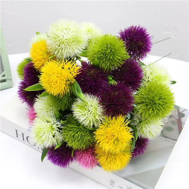 Искусственные растения 5 шт./компл. имитация цветов Одуванчик пластиковые