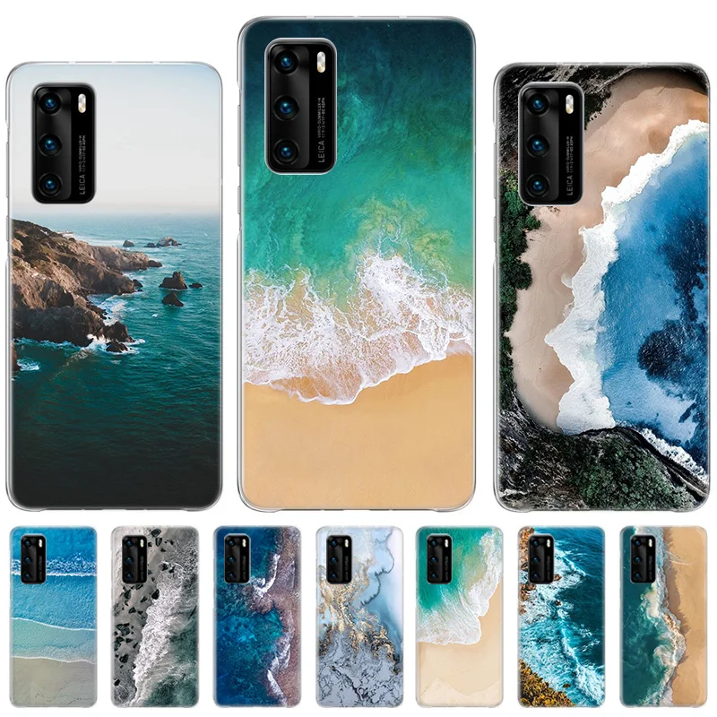 Clear Sea blue Sky beach Case For Samsung Note 20 Ultra 10 9 8 Silicone Cover For Galaxy A6 A7 A8 A9 Plus 2018 J8 A750 Coque