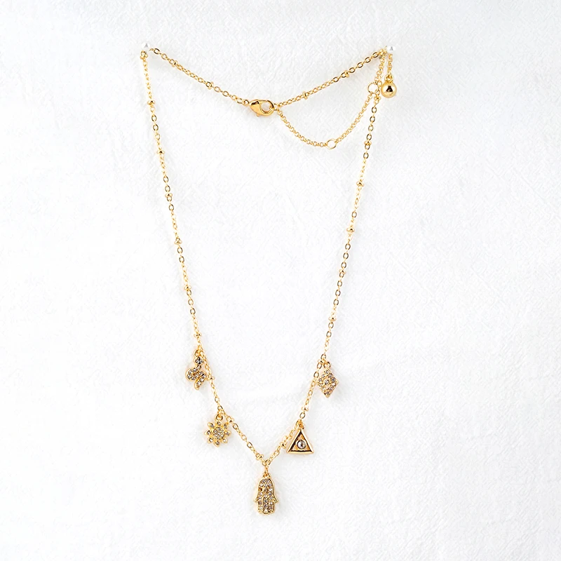 Изысканный кристалл геометрический ручной треугольник солнце ромб змея кулон