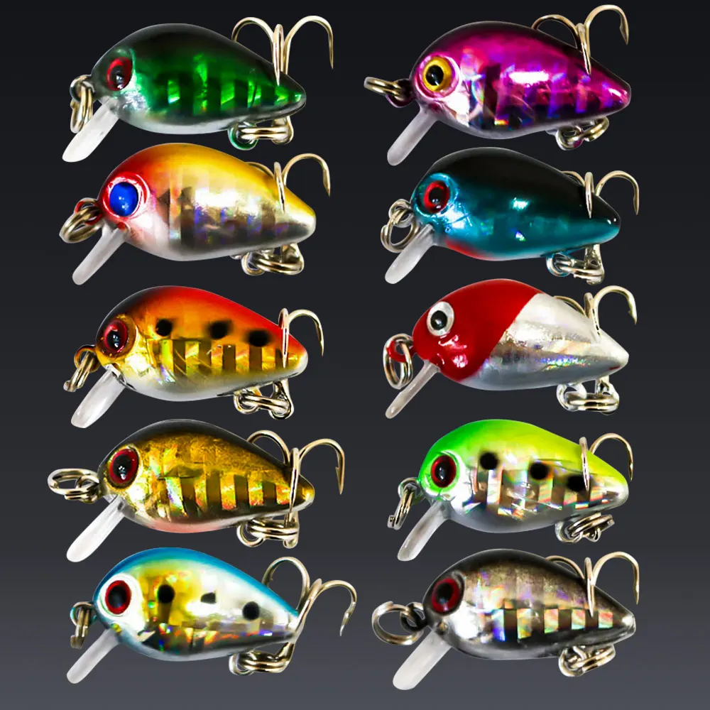 Мини-воблер для рыбалки Mini Minnow Lure, поверхностная искусственная приманка, плавающие рыболовные приманки для щуки, окуня и форели, 2,6 см/1,2 г.