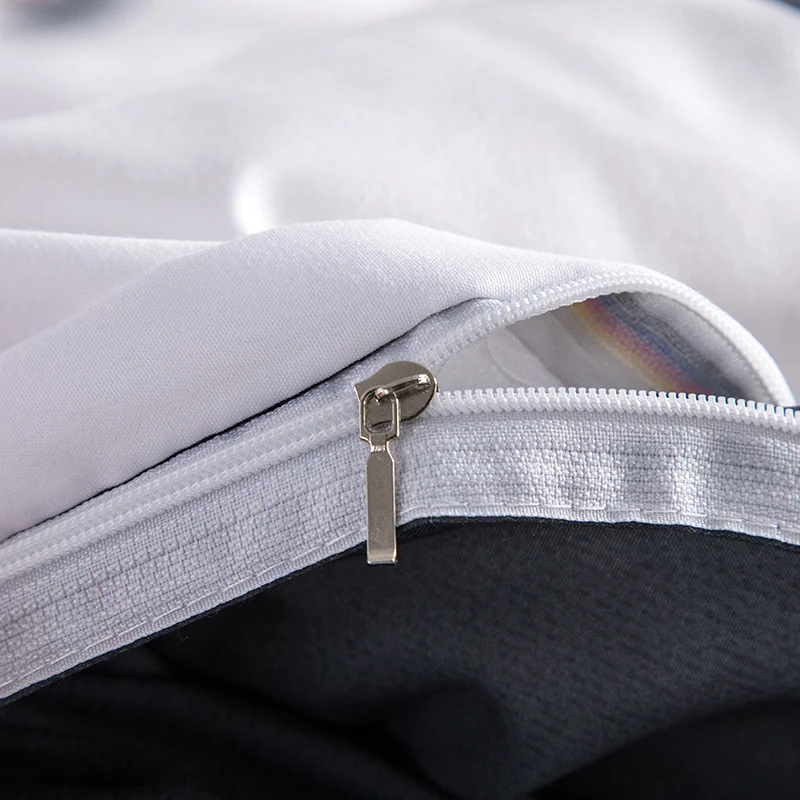 White Bedding Sets simple Quilt Cover sets Pillowcase Warm Soft bed twin full queen king duvet cover luxury bedclothes | Дом и сад