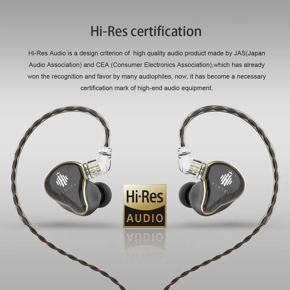 Наушники вкладыши HIDIZS 3 5 мм спортивные проводные наушники MS4 HiFi гибридные (3 Knowles BA