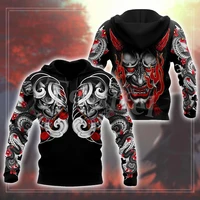 tessffel japan samurai tattoo 3d printed new mens sweatshirt harajuku zipper hoodie casual unisex jacket pullover style 37