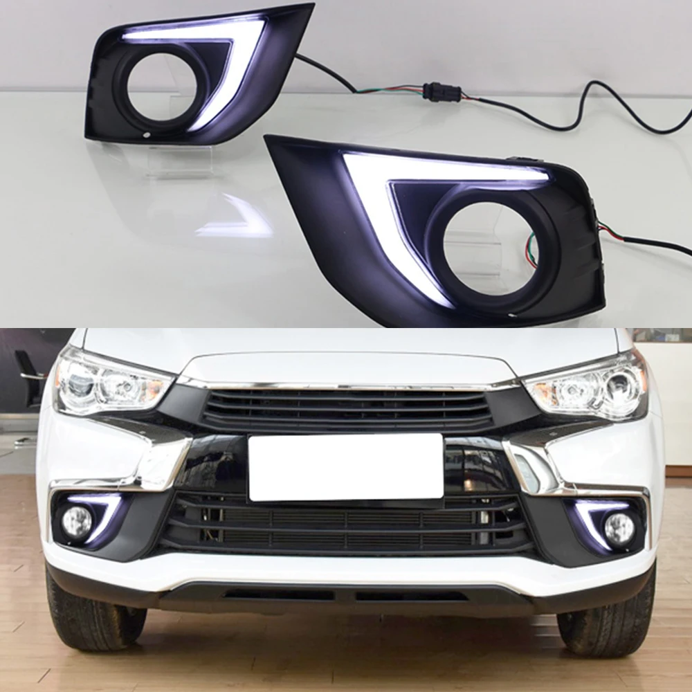 Светодиодные дневные ходовые огни для Mitsubishi Outlander Sport ASX RVR 2016 2017 2018 2019 DRL