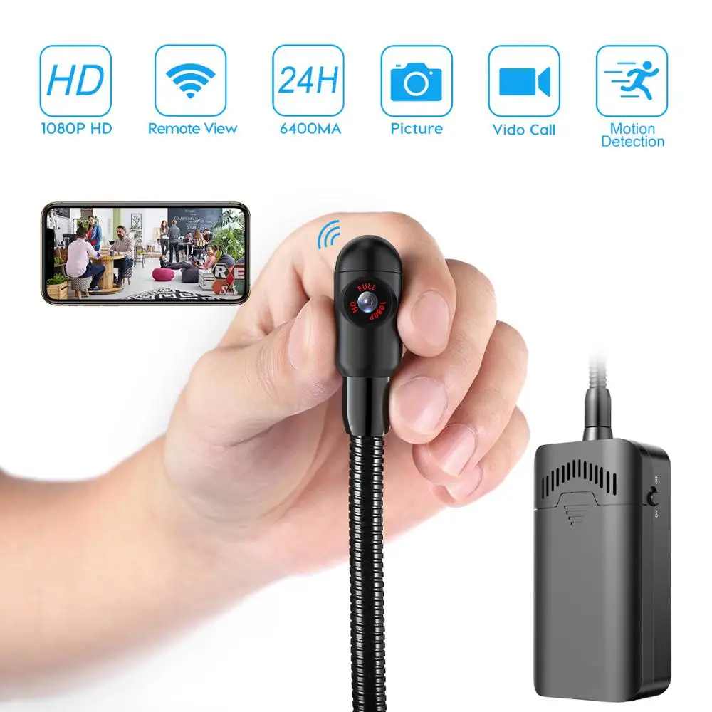 Беспроводная мини камера для домашней системы безопасности 1080P с Wi Fi|Компактные