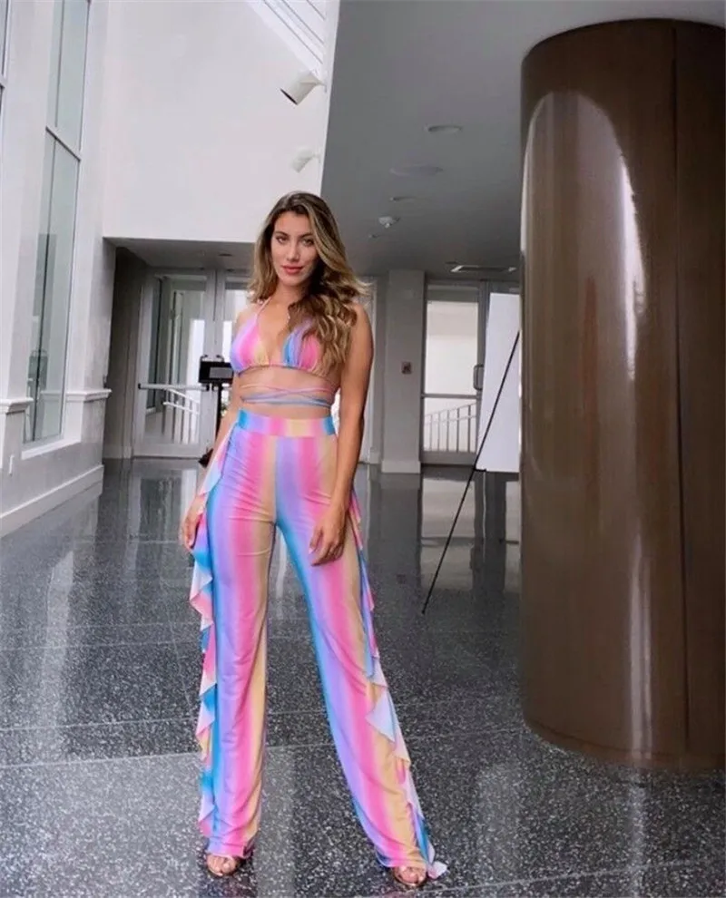 

Bikini Set Women Bikini 2 piece set mesh Swimsuit Swimwear Female Print Biquini Bathing Suits Summer Beach Wear