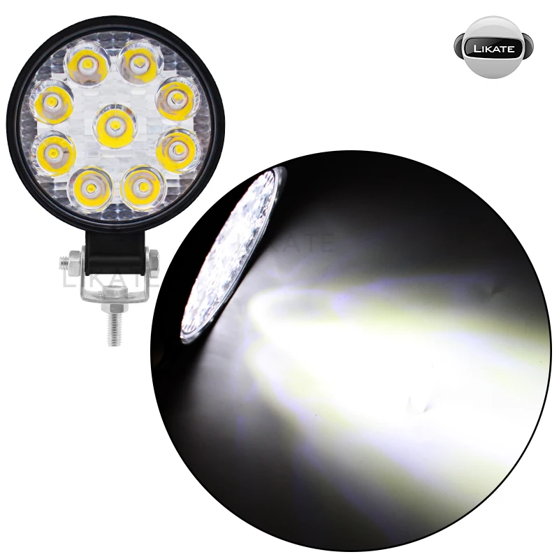 

LKT 2PCS Mini Led Work Light Round Spotlight 42W 48W For Truck Accessories Offroad Fog Lamp Night 12V24V Driving Lights For SUV
