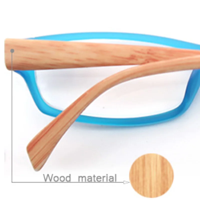 Очки для чтения Для женщин Прямоугольные рамки очки с Wood Look верхнего края