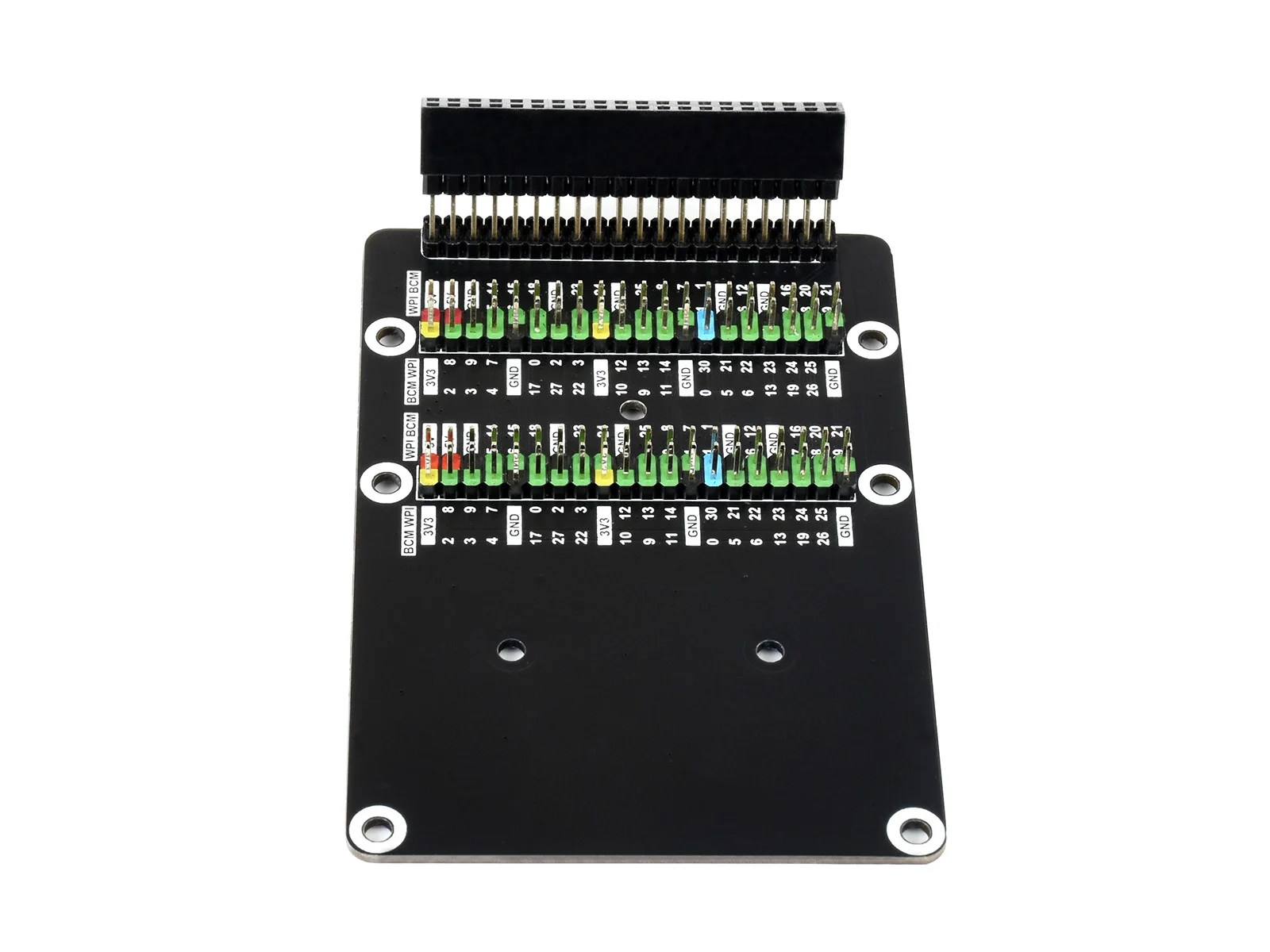 Адаптер заголовка Waveshare Raspberry Pi 400 GPIO расширение 2 40-контактных разъема наклонная