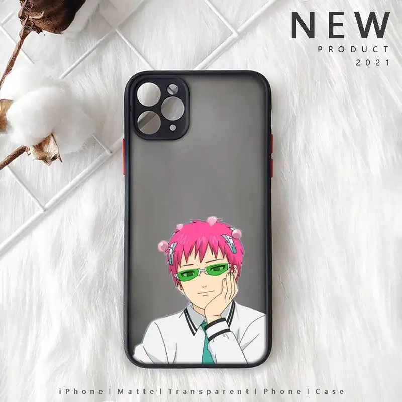 

The Disastrous Life of Saiki K Saiki Kusuo Phone Case Matte Transparent for iphone 11 12 pro mini XS XR X max 7 8 plus TPU coque