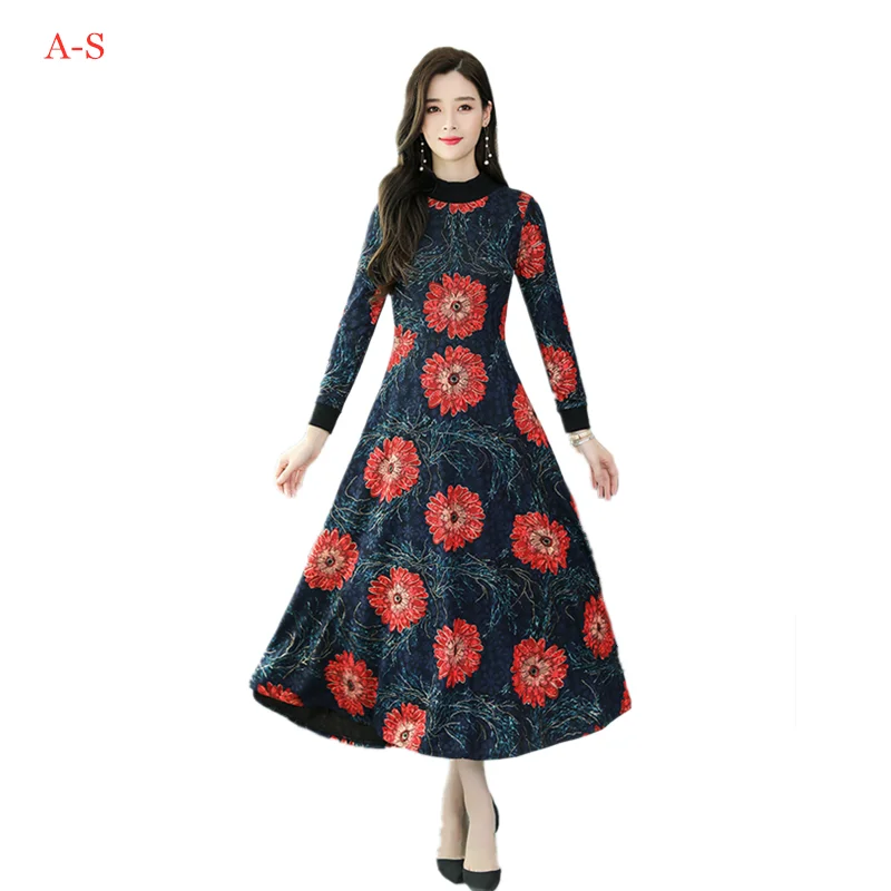 Железное Золотое Платье с принтом осень-зима 2019 Новое Женское облегающее