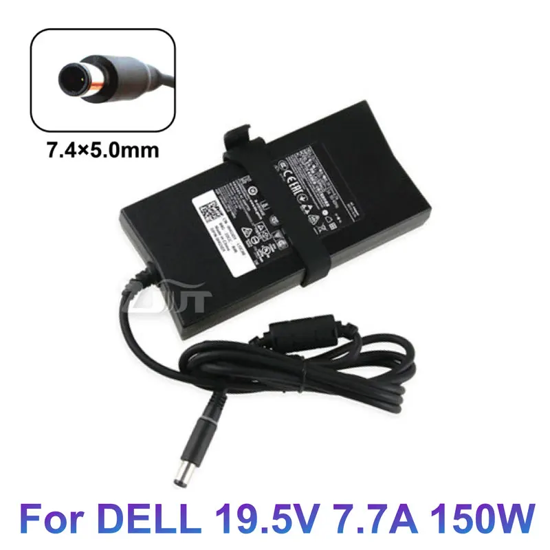Fuente de alimentación para portátil Dell Alienware M11X, M14X, M15X, E5510, E6420, cargador de ADP-150DB, 19,5 V, 7.7A, 150W, 7,4x5,0mm